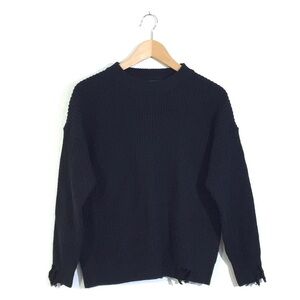 LF x Pink Diamond Black Cable Knit Sweater S